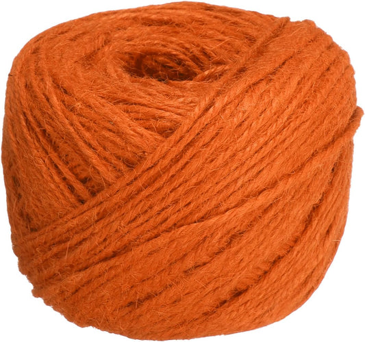 uxcell 328 Feet Natural Jute Twine String,2mm Thin Garden Twine Rope Colored Plant String Cord for DIY Art Crafts Gift Wrapping Decoration Packing Gardening Plant Hanger,Orange