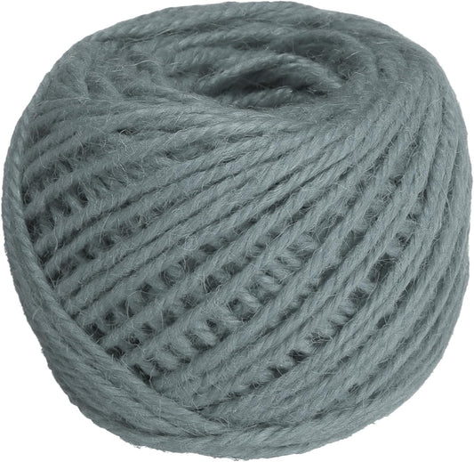 uxcell 164 Feet Natural Jute Twine String,3mm Thin Garden Twine Rope Colored Plant String Cord for DIY Art Crafts Gift Wrapping Decoration Packing Gardening Plant Hanger,Grey
