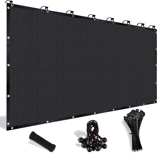 Shade&Beyond 90% Sun Shade Cloth with Grommets, 10' X 16' Pergola Shade Cover Canopy, Mesh Tarp Sun Screens for Patio, Outdoor, Garden, Backyard, Black