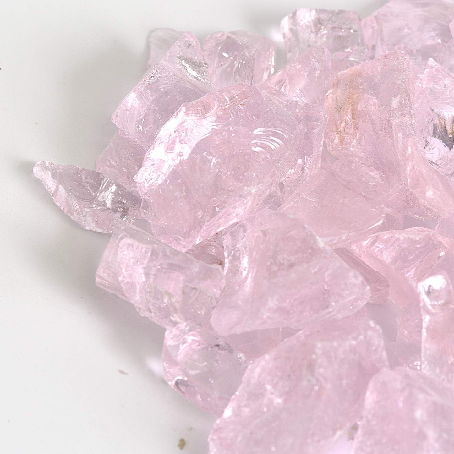 High Luster Reflective Fire Glass Gravel,Fire Gems,Fire Drops,Fire Glass Pebbles Stones Beads Chips for Fire Pit Fish Tank Aquarium Garden,1-2cm,540g/1.19lb (Pink)