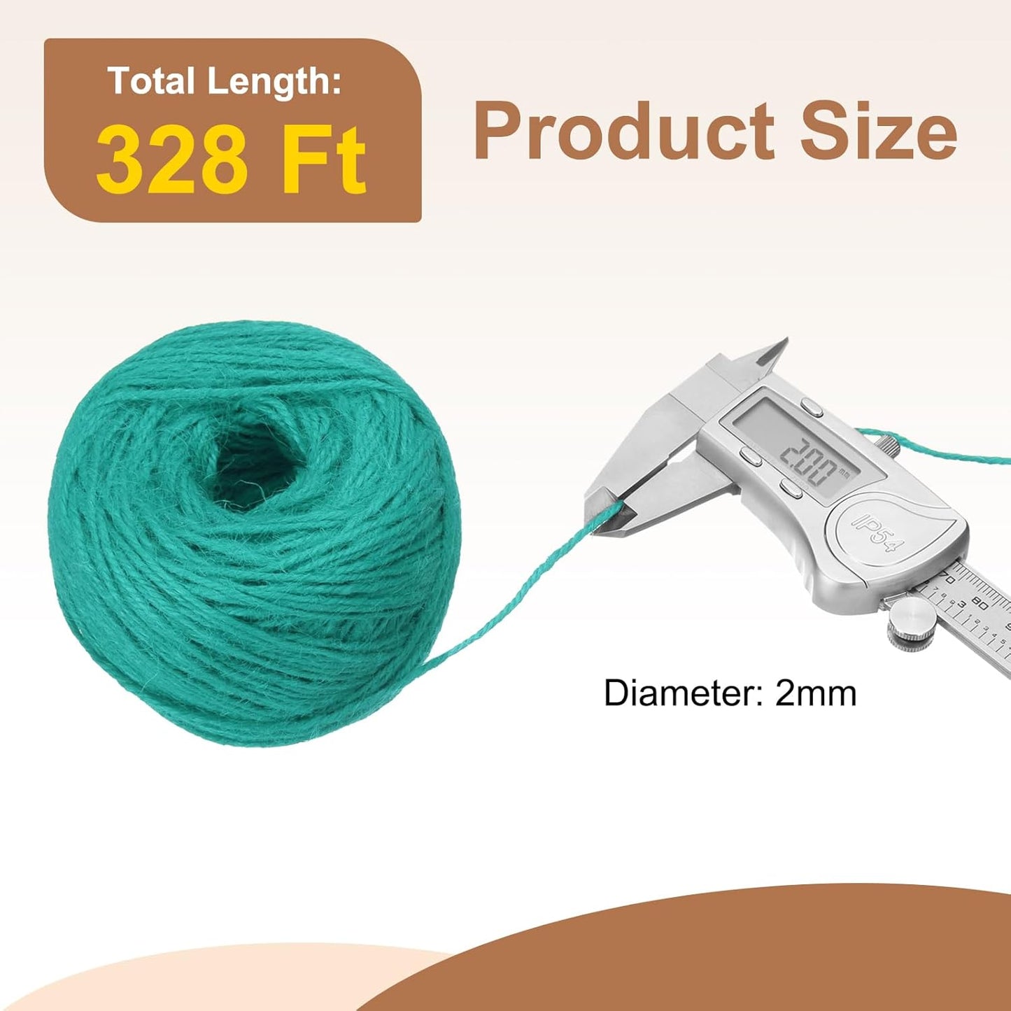 uxcell 328 Feet Natural Jute Twine String,2mm Thin Garden Twine Rope Colored Plant String Cord for DIY Art Crafts Gift Wrapping Decoration Packing Gardening Plant Hanger,Bright Blue