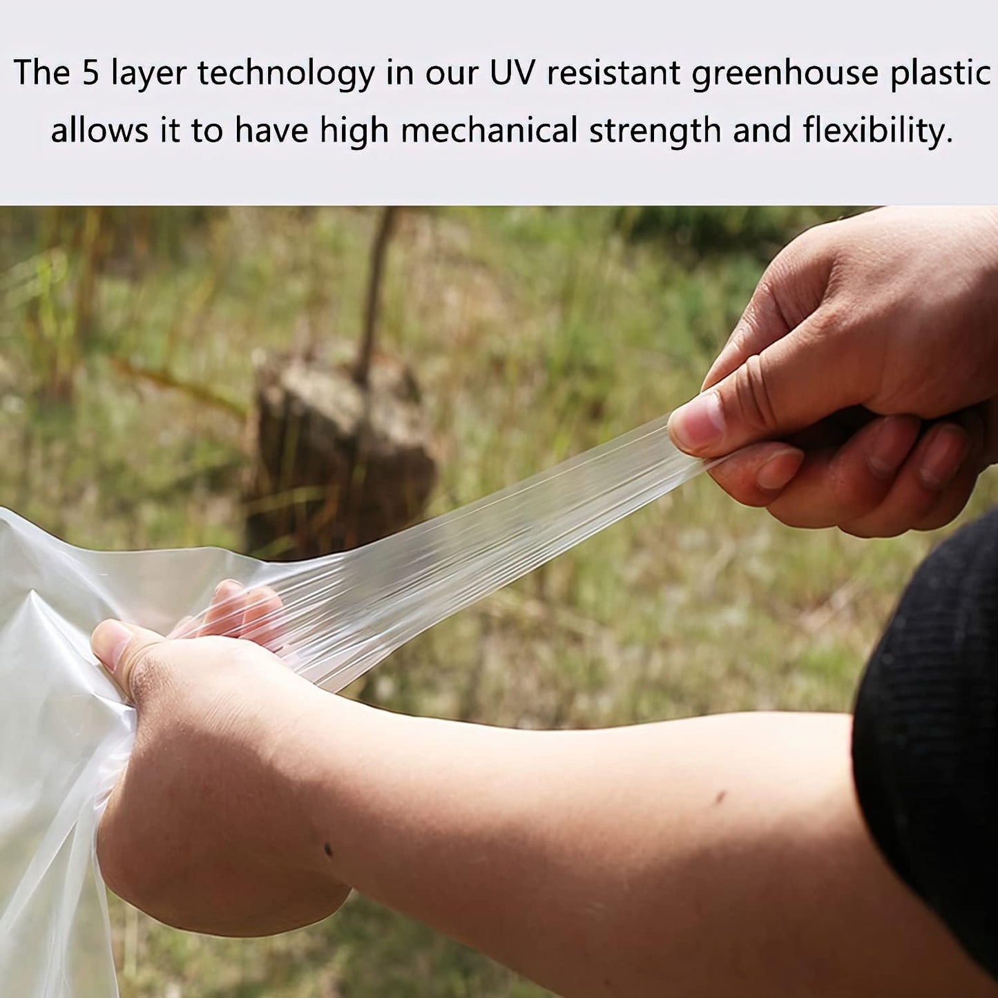 Greenhouse Plastic Sheeting 12x50 ft, 6 mil Thickness Replacement Cover, UV Resistant