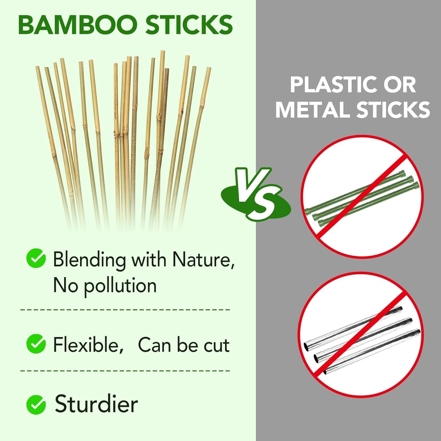 150 Pcs 18 inches Bamboo Stakes, Natural Bamboo Sticks Plant Support Stake for Indoor and Outdoor Climbing Plants