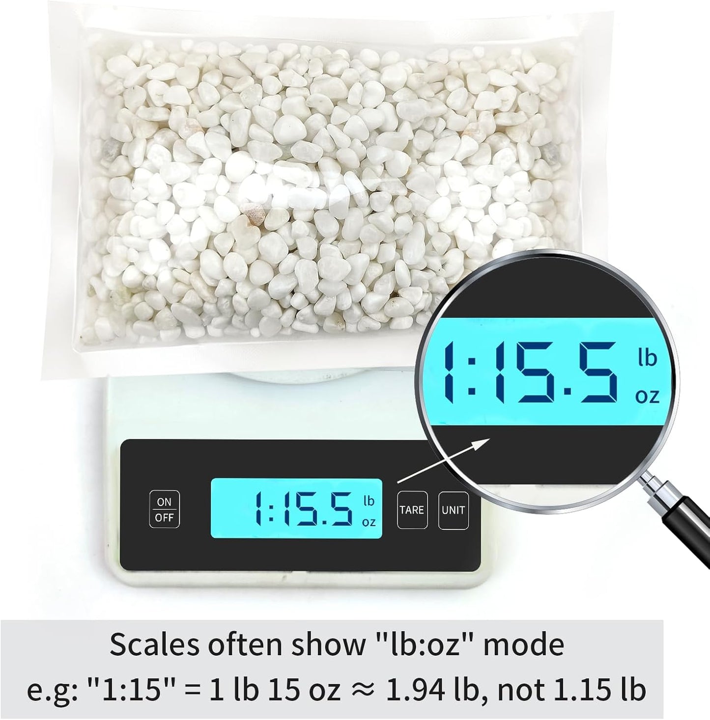 2 Pounds White Pebbles for Indoor Plants, 3/8 Inch Polished White Rocks, Decorative River Rocks for Potted Plants Vase Cactus Bird Bath and Outdoor Garden Landscaping