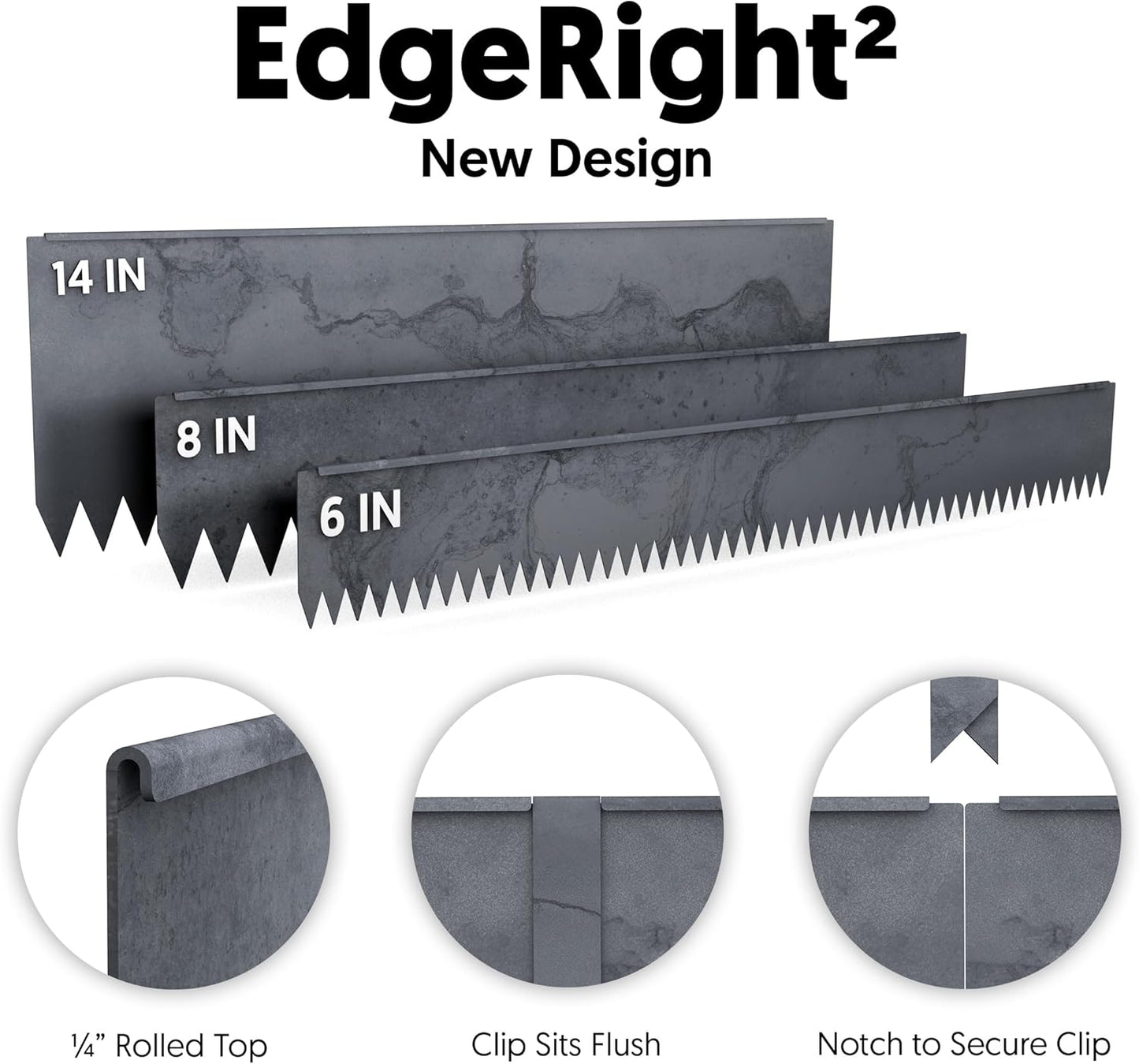 Hammer-in Landscape Edging - 48-inch Strips - 14-inch Depth 1/4-inch Rounded top COR-Ten Steel (5 Pack)