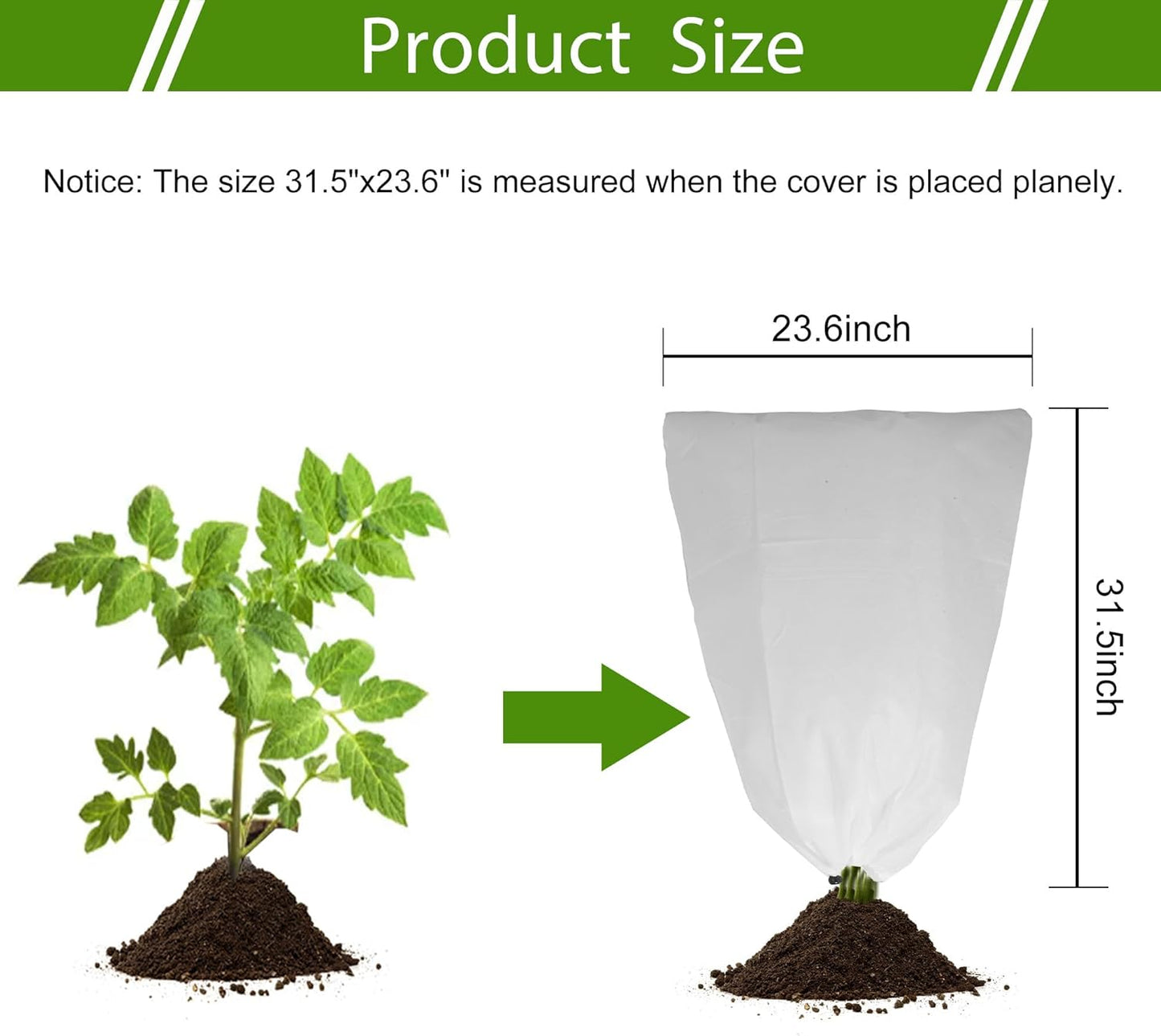 4 Pack Plant Covers Freeze Protection for Winter, 31.5''×23.6'' Frost Cloths for Outdoor Plants Cold Weather Blankets with Drawstrings