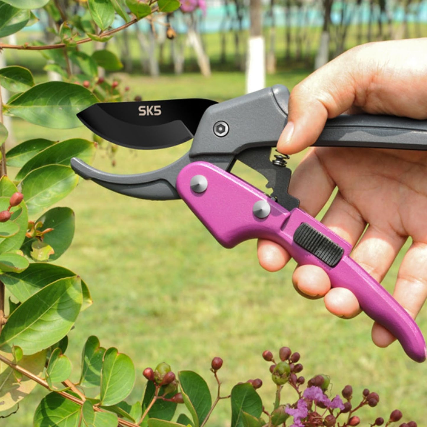 Garden clippers, premium Germany pruners, Work 3 times easier, professional pruning shears, cutting rose, flower, hedge, stem, tree, Sharp gardening scissors, Arthritis weak hand snips (Japanese-2, 1)