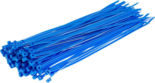 GTSE 12 Inch Blue Zip Ties, 100 Pack, 40lb Strength, UV Resistant Long Nylon Cable Ties, Self-Locking 12" Tie Wraps