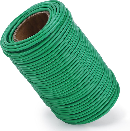 130 Feet Soft Plant Tie Green Twist Garden Ties for Plants Gardening Home Office Organization TPR Garden Ties Supplies with 2.5mm Diameter