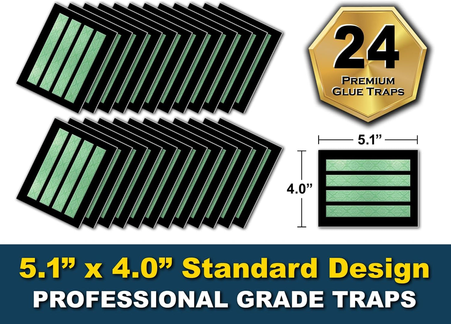 MaxGuard MaxGrip Glue Traps (24 Traps) Non-Toxic Extra Sticky Glue Board Pre-Baited with Fruity Scent Attractant Trap & Kill Insects, Bugs, Spiders, Crickets, Scorpions, Cockroaches, Centipedes, Mice