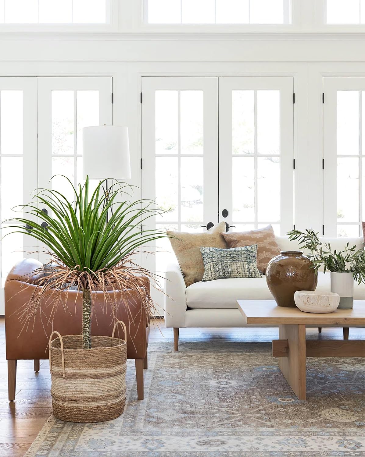 Artificial Tree 3.6Ft Faux Agave Plant Yucca Tree in Pot for Home Office Decor Indoor Outdoor Dracaena Tree Tropical Yucca Palm Fake Potted Tree House Decoration Housewarming Gift