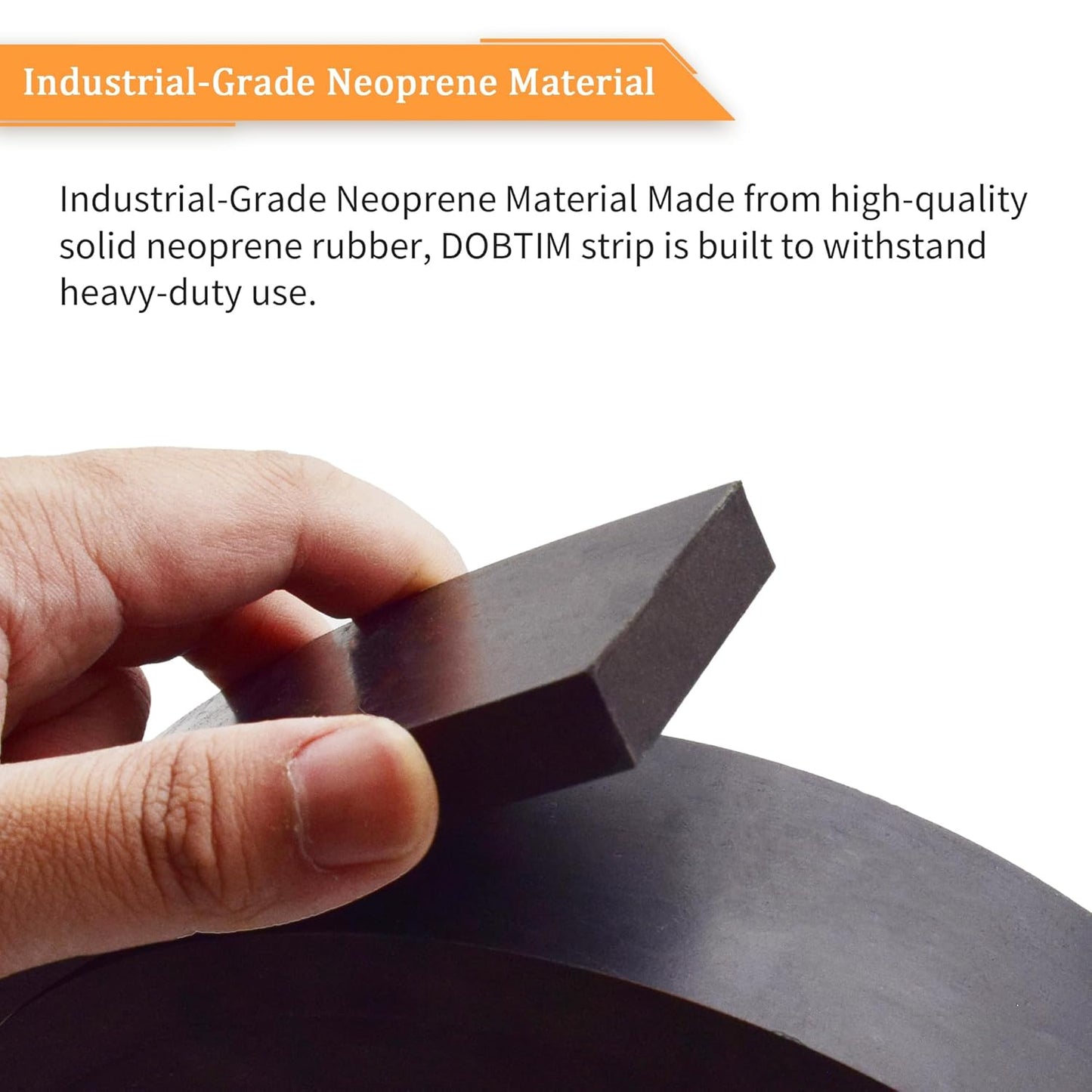 Neoprene Rubber Strips 1/2(.500)" Thick X 2" Wide X 10' Long, Solid Rubber Rolls Use for Gaskets DIY Material, Supports, Leveling, Sealing, Bumpers, Protection, Abrasion, Flooring