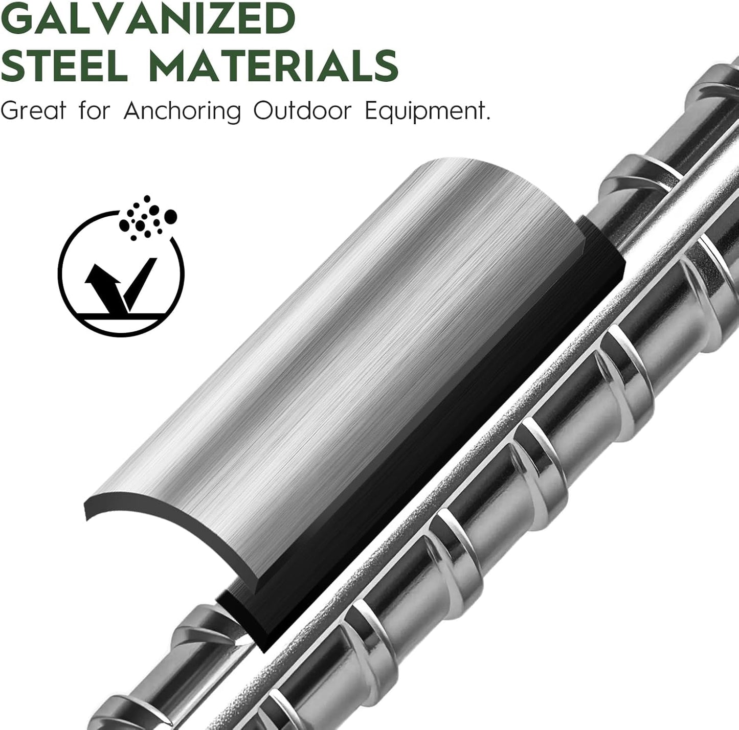 12 inches Ground Stakes Heavy Duty 28 Pieces Metal Fence Rebar Stake 5/16" Diameter J Hook Ground Spikes, Tent Stakes, Swing Set and Gazebo Anchors