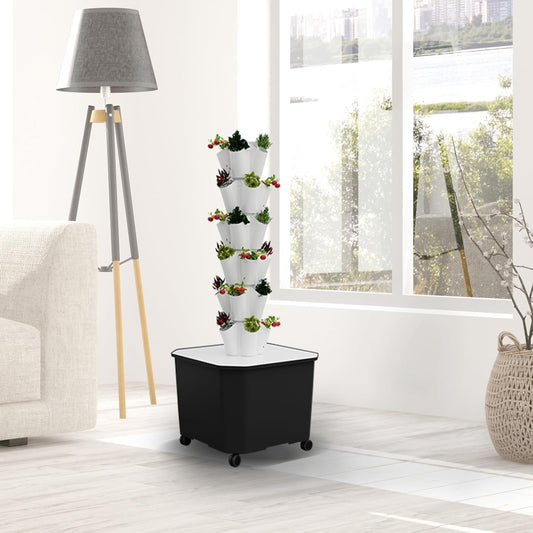 Hydroponic Tower Vertical Growing System for Seedlings, Aeroponic System with Pump, Vertical Farming Tower Indoor Plant Germination Kit (30pot)