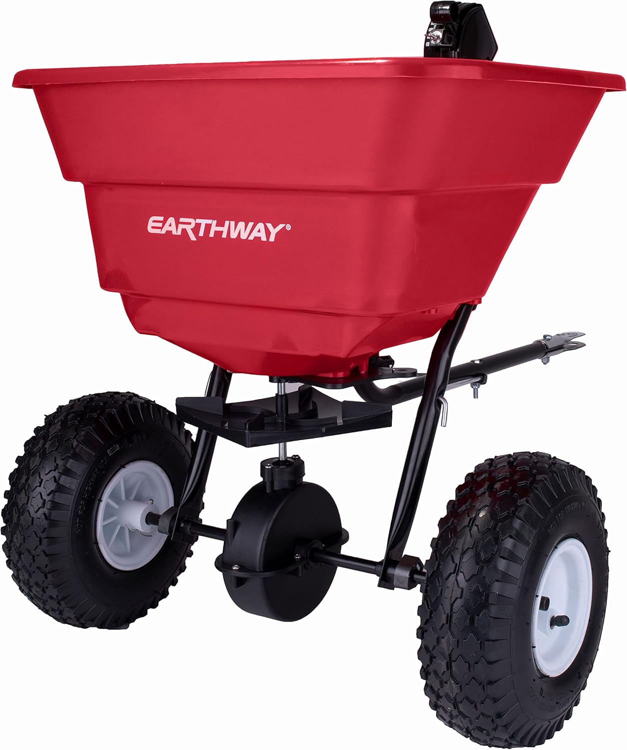EarthWay Products 2050TP 80lb Towable Broadcast Spreader - Pull Behind Spreader, ATV Spreader for Lawn Mower - Adjustable Fertilizer and Seed Spreader with Easy Flow, Durable Frame