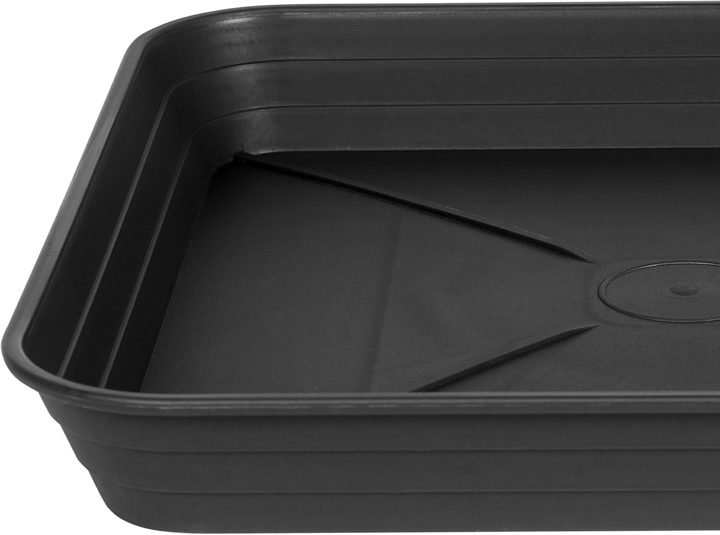 4 Pack Square Plant Saucer Tray 10 inch, 6 8 10 12 14 16 18 20 inch Heavy Duty Plastic Square Plant Saucers for Indoors Outdoor, Flower Planter Drip Trays for Pots, Seed Starting Tray