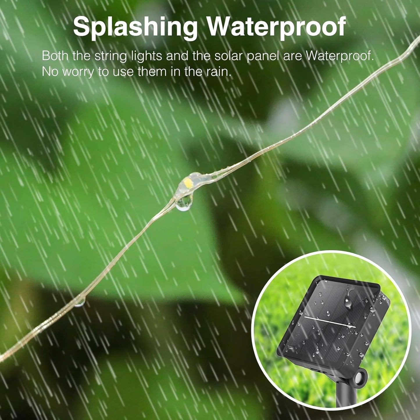 kolpop 6 Pack Solar Fairy Lights Outdoor, 32FT 80LED Solar Powered Twinkle Light Waterproof, 8 Mode Copper Wire Solar Tree Lighting for Outside Garden Yard Decorative (Cool White)