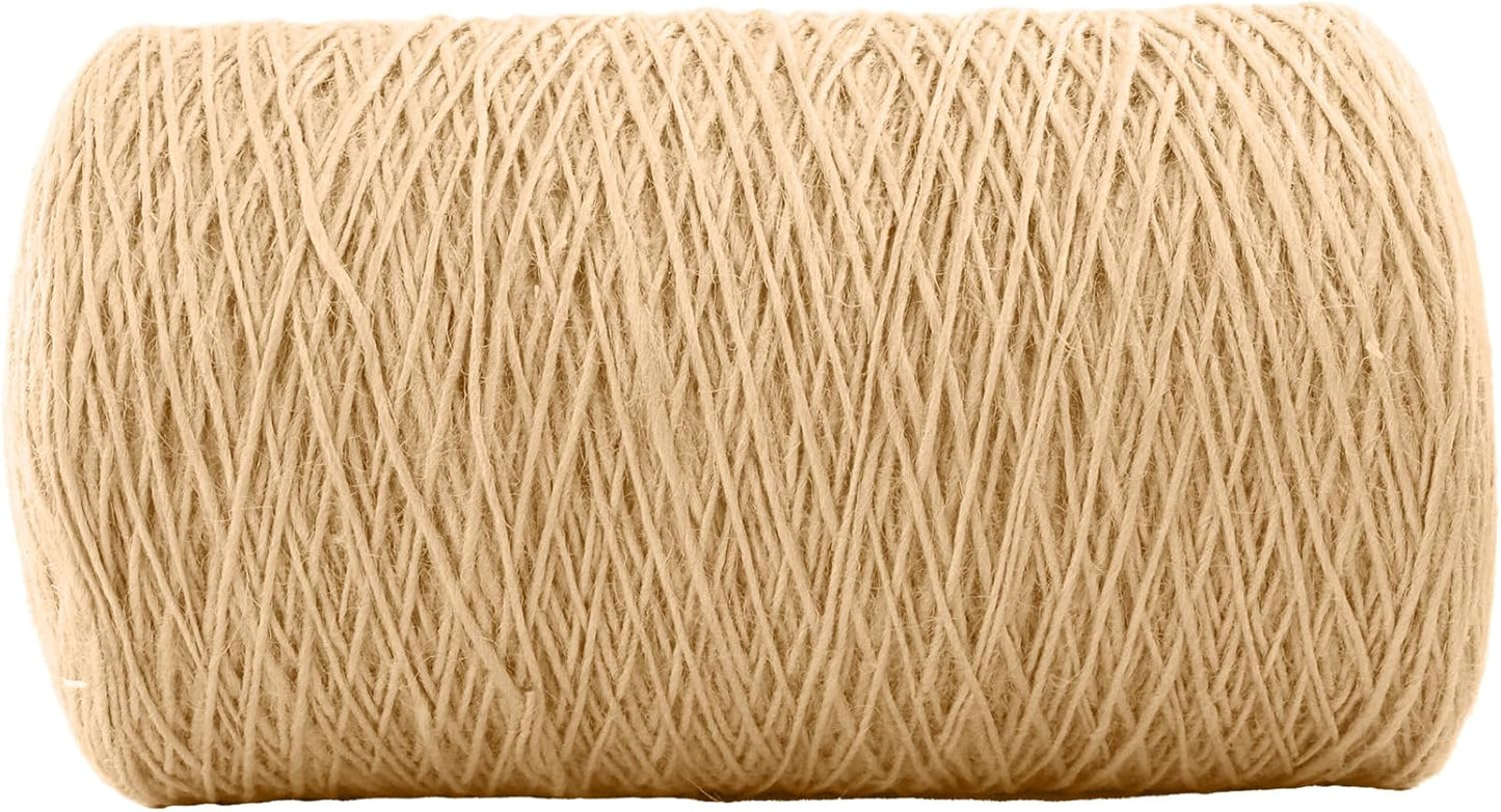 1mm x 1500 Feet Natural Jute Rope, Twine for Gardening Tomato Climbing Plant Tie Floristry Crafts Gift Wrapping Packing Decor