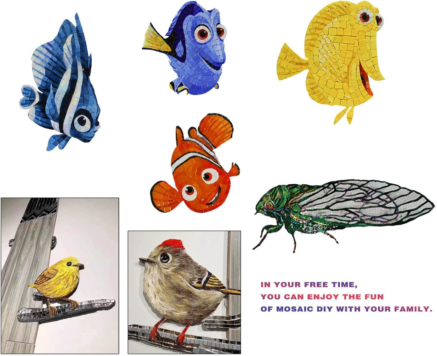 SMEIINIK 1.1lb Bulk Single Iridescent Color Mosaic Tiles for Crafts, Glass Mosaic Pieces for Mosaic Puzzles, Stained Glass Tiles for Mosaic DIY, Mosaic Making Supplies(AJ61-32)