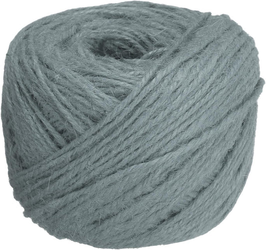 uxcell 328 Feet Natural Jute Twine String,2mm Thin Garden Twine Rope Colored Plant String Cord for DIY Art Crafts Gift Wrapping Decoration Packing Gardening Plant Hanger,Grey