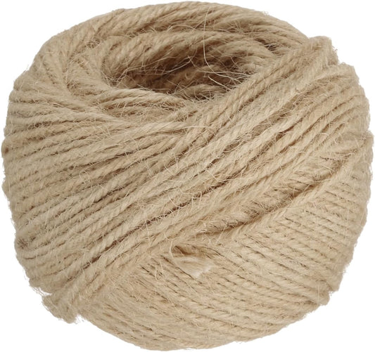 uxcell 164 Feet Natural Jute Twine String,2mm Thin Garden Twine Rope Colored Plant String Cord for DIY Art Crafts Gift Wrapping Decoration Packing Gardening Plant Hanger,Beige