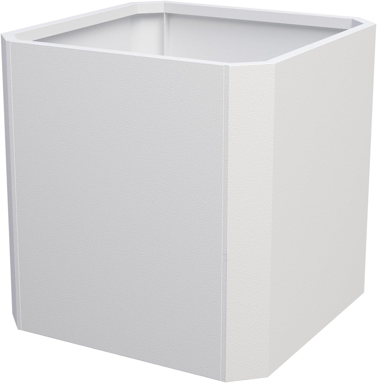 Steel Planter Box-20"x20"x20"-Large Square Planter Box-Outdoor Indoor-Cube Steel Planter Heavy Duty White Metal Planter Flower Pot Commercial Residential for Home Garden Porch Hotel Patio