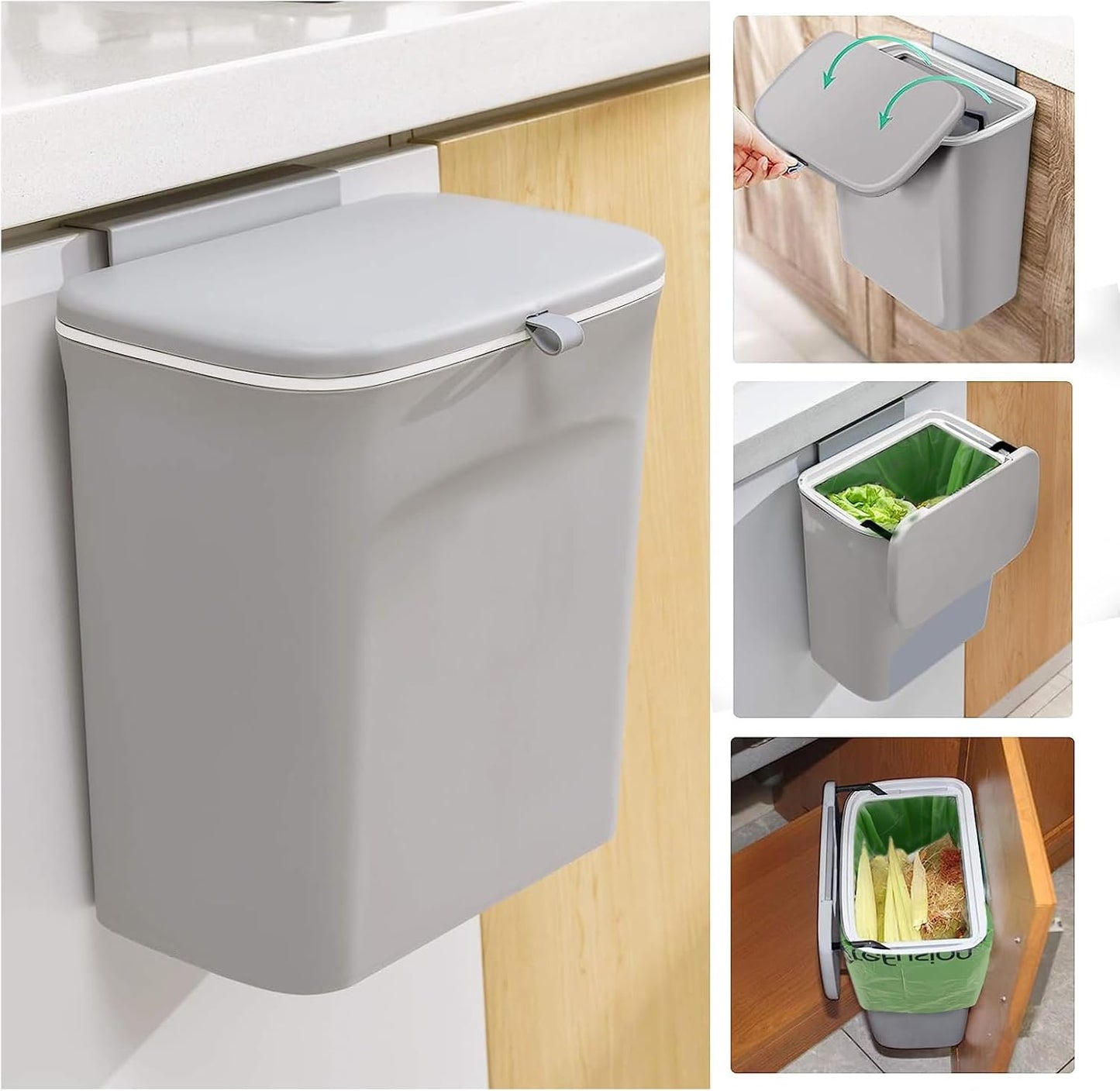 2.6 Gallon Compostable Trash Bags, 100 Count, Extra Thick 0.71 Mil, Certified by BPI and ASTM D6400, Perfect Fit for Small Trash Cans