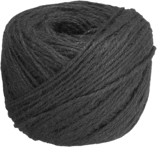 uxcell 328 Feet Natural Jute Twine String,2mm Thin Garden Twine Rope Colored Plant String Cord for DIY Art Crafts Gift Wrapping Decoration Packing Gardening Plant Hanger,Black