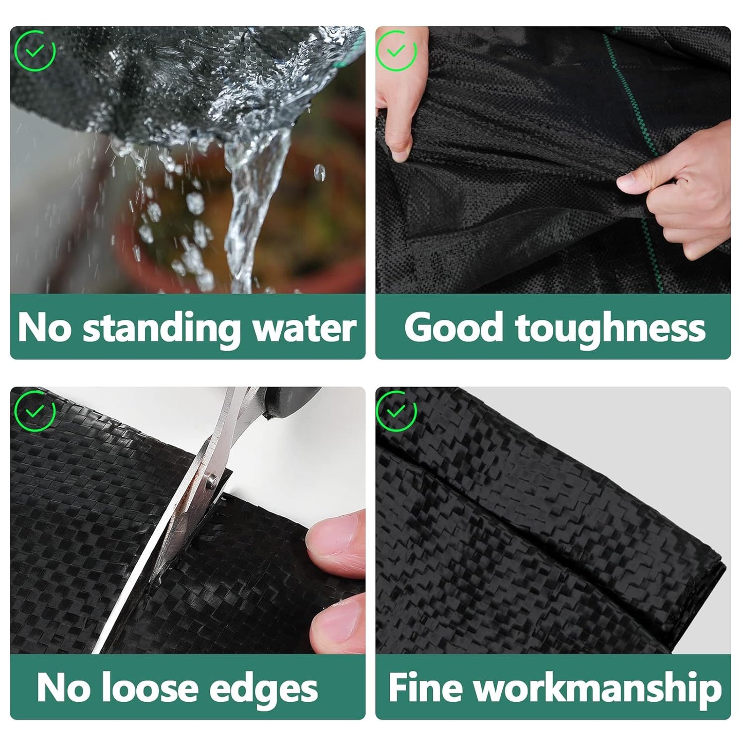 Land Guard 6ft x 300ft Weed Barrier Fabric Heavy Dusty, Ground Cover, Weed Mat, Woven Landscape Fabric for Garden, Lawn and Outdoor Project