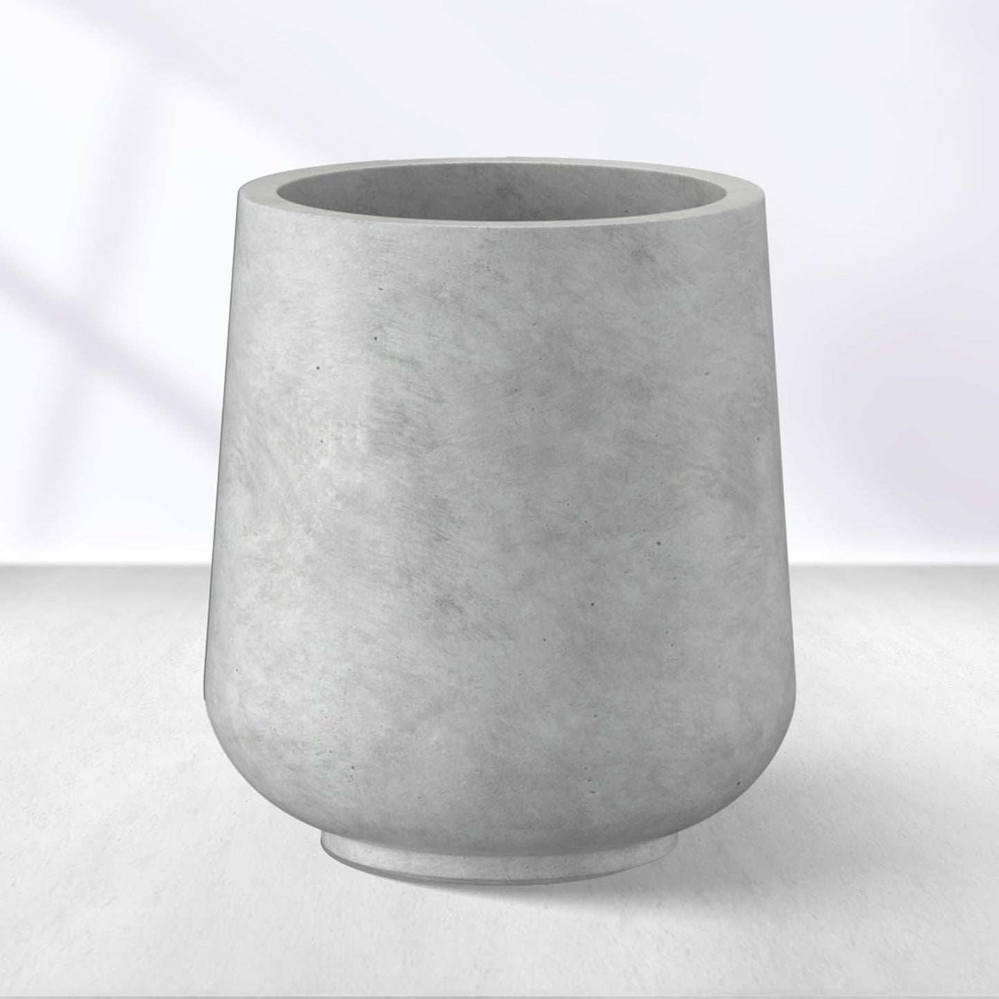 Kante 15.3" Dia Round Concrete Planter,Large Planter Pots Containers with Drainage Holes for Patio, Balcony, Backyard, Living Room