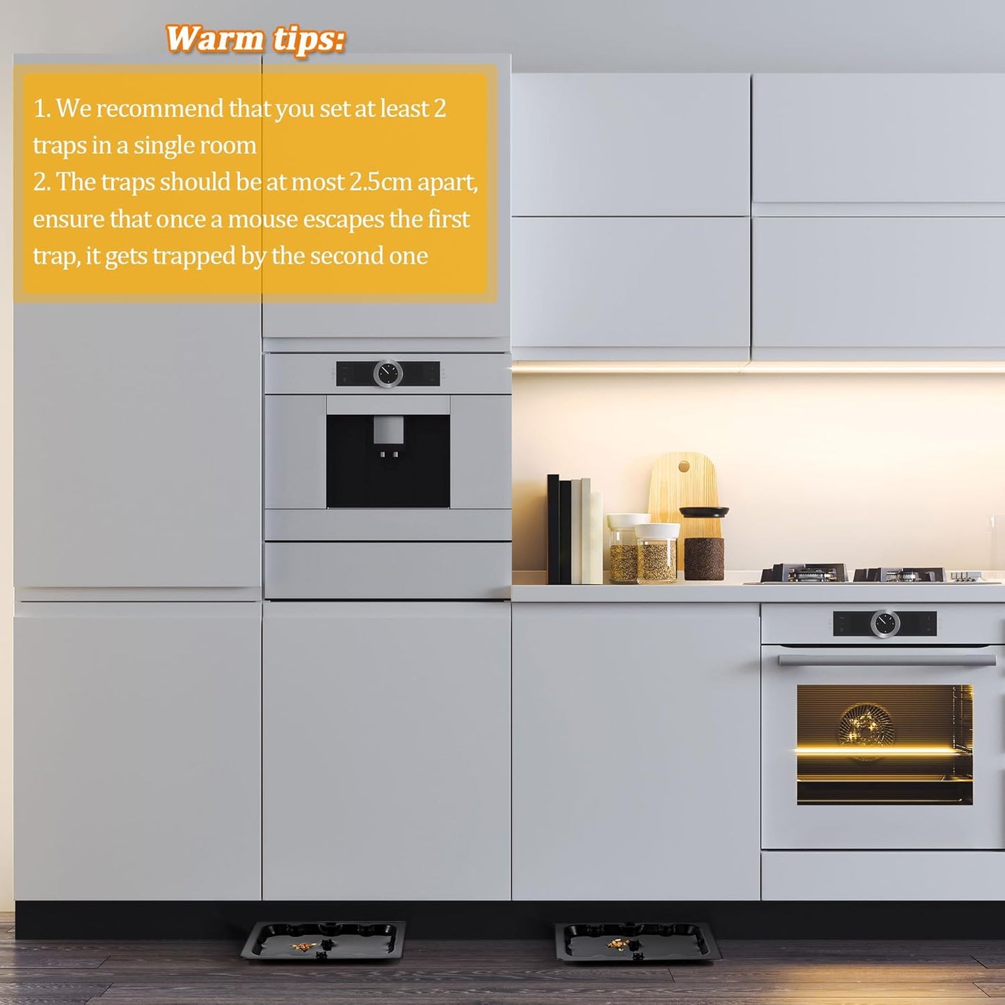 Qualirey 12 Pack Mouse and Insect Glue Traps, Strong Sticky Mice Traps Indoor for Home, Pre Scented Rodent Pads with Non Toxic Glue for House Garage, Ready to Use, Safe to Children and Pets (Black)