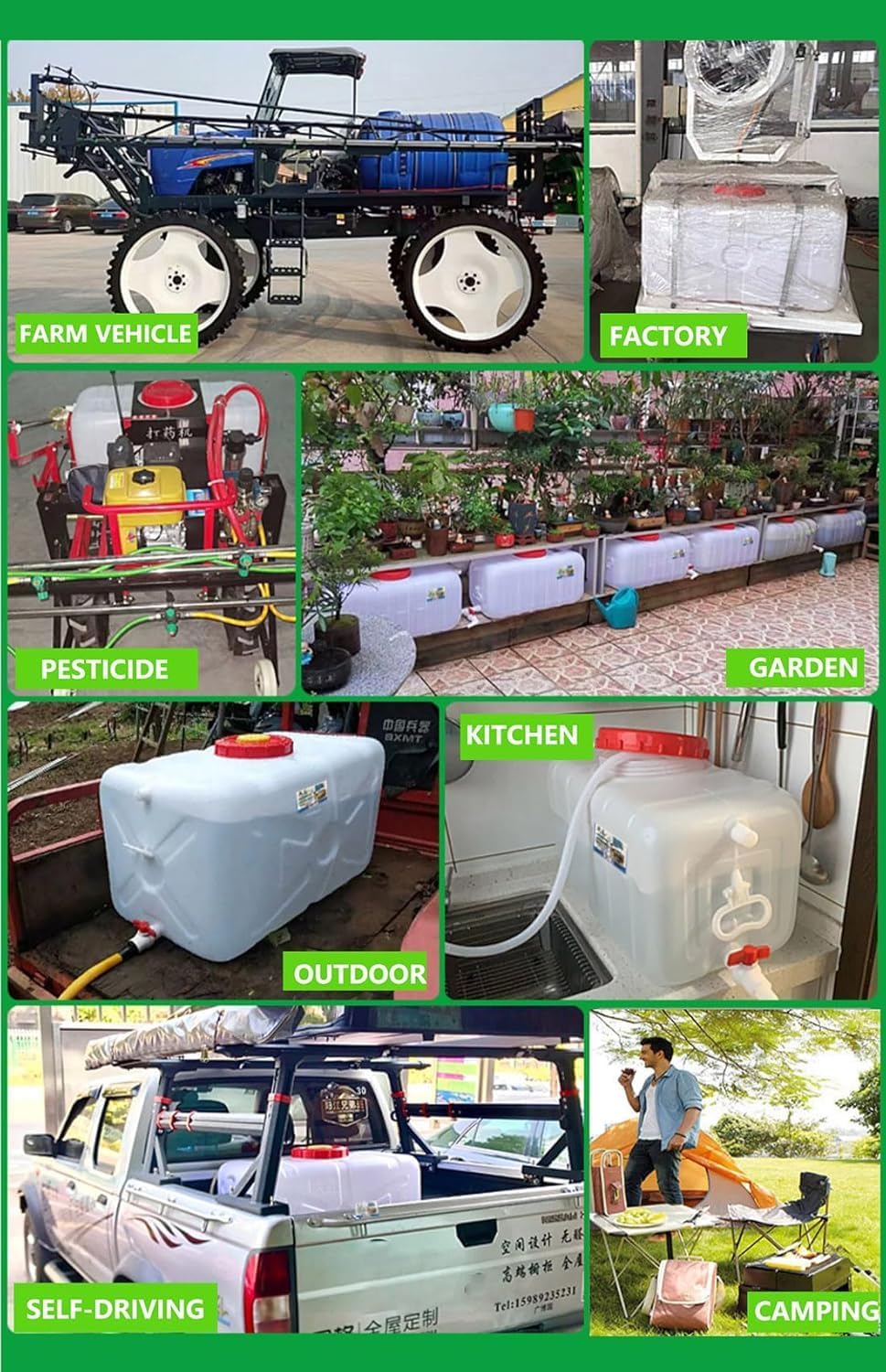 Plastic Portable Water Tank with Spigot for Camping Large Capacity Water Storage Tank Water Container for Emergency Storage Household Outdoor Camping RV Self-Driving(Size:25L/6.6gallon)