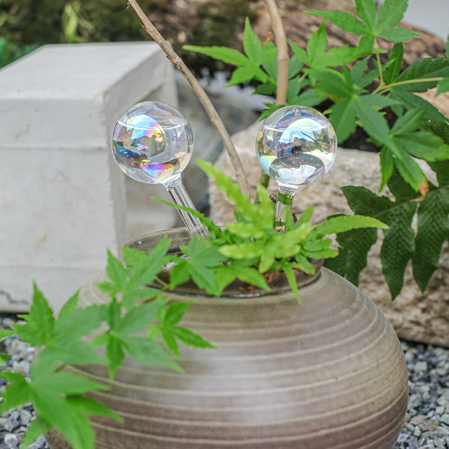 3Pcs Small Watering Globes Colorful Small Plant Watering Globes Plant Watering Globes Hand Blown Glass Indoor Plant Watering Globes
