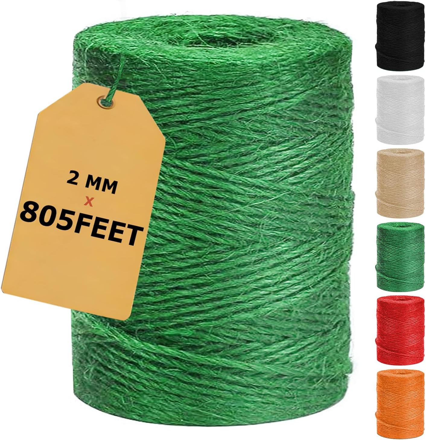 Vanhench 805ft Garden Twine, Green Twine String for Gardening Tomato Climbing Plant Tie Floristry Arts & Crafts Supplies, Hanging Planter Basket, Greenhouse Plant Accessories (Green)