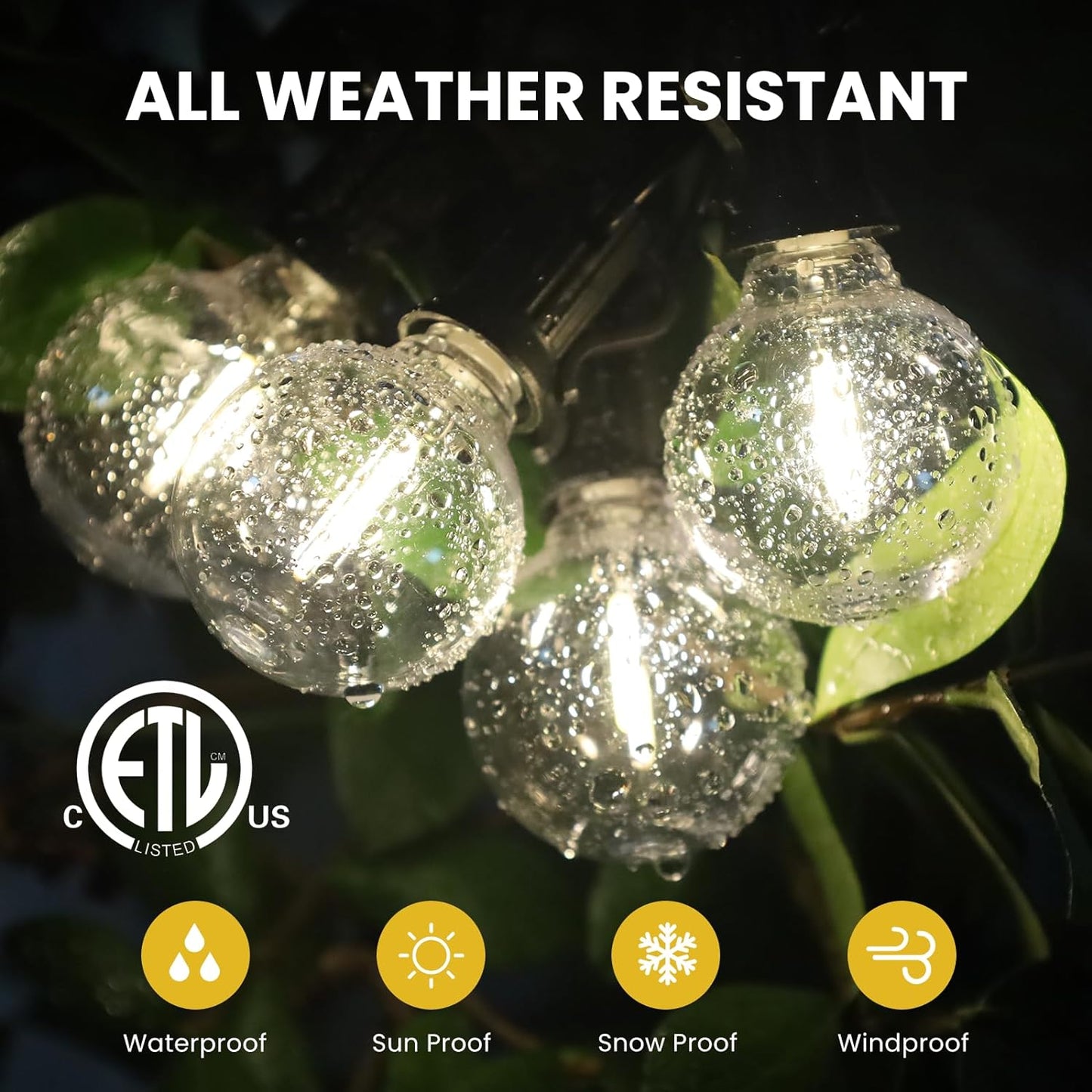200FT Solar String Lights Outdoor Waterproof with Remote,G40 Solar Powered String Lights with 60+3 LED Shatterproof Bulbs, Dimmable Solar Patio Hanging Lights for Outside Backyard Party