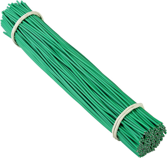 200 Pcs 6 inch Garden Twist Tie, Round Plastic Twist Ties for Plants, Vines and Wrapping Cords or Christmas Tree Gardening Plants Growth and Care, Office Home Cable Organization (Green)