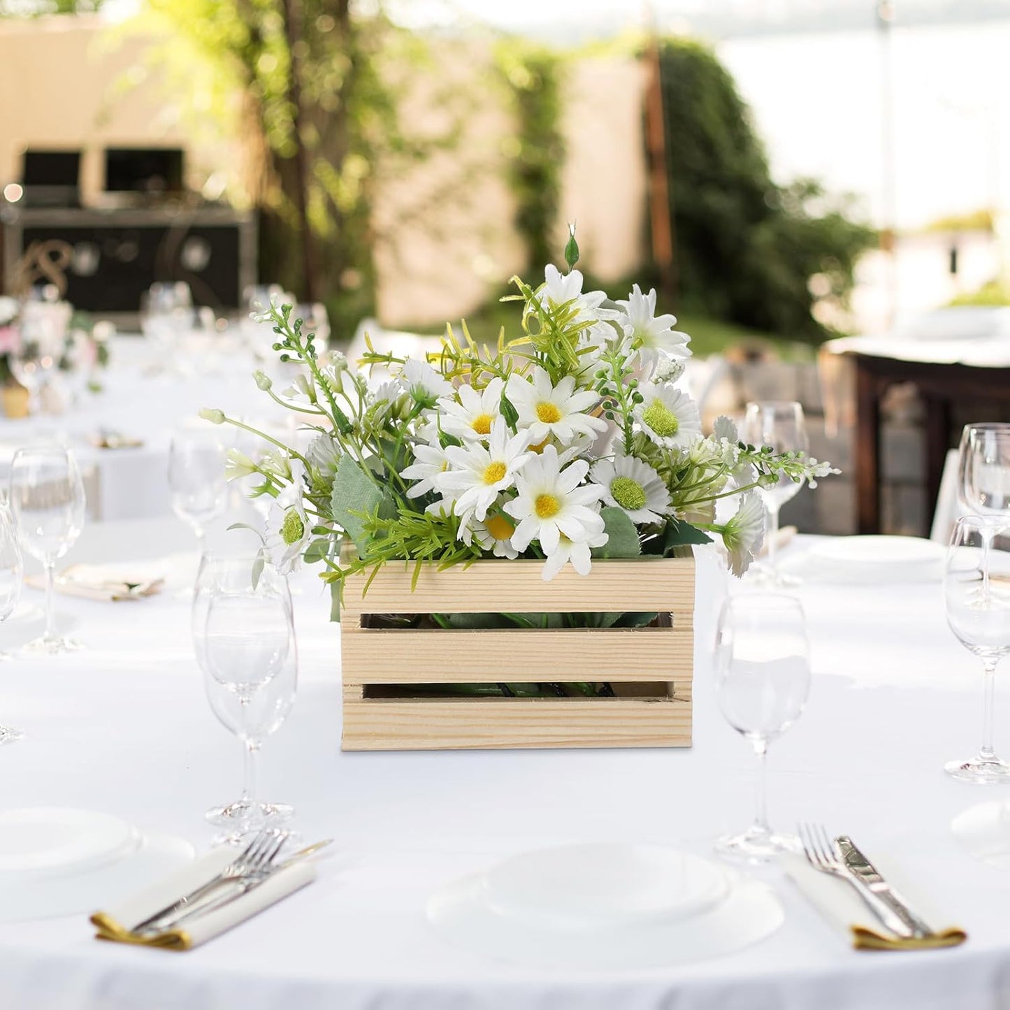 6 Pcs 12.5'' Large Wooden Crates for Crafts Unfinished Wood Crate Box for Display DIY Decorative Storage Basket Container Bulk for Decor, Kitchen Home, Pantry, Bedroom, Milk, Book, Arts