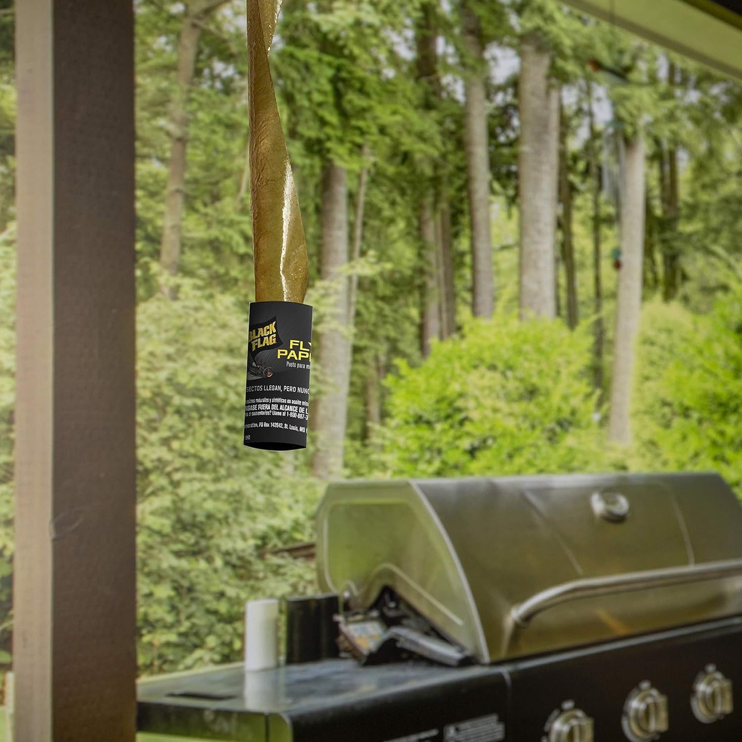 Black Flag Fly Paper, Insect Trap, Catches All Flying Insects 4 Traps (Pack of 12)