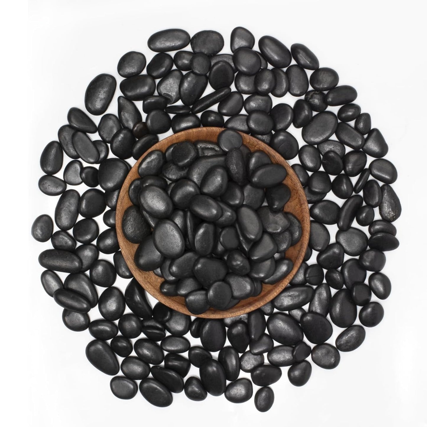 20 lbs Black River Rocks - Large Polished Black Pebbles for Plants & Garden Decorative Stones，0.5-1" Polished Pebbles for Landscaping, Fish Tanks, Flower Pots, Water Fountains