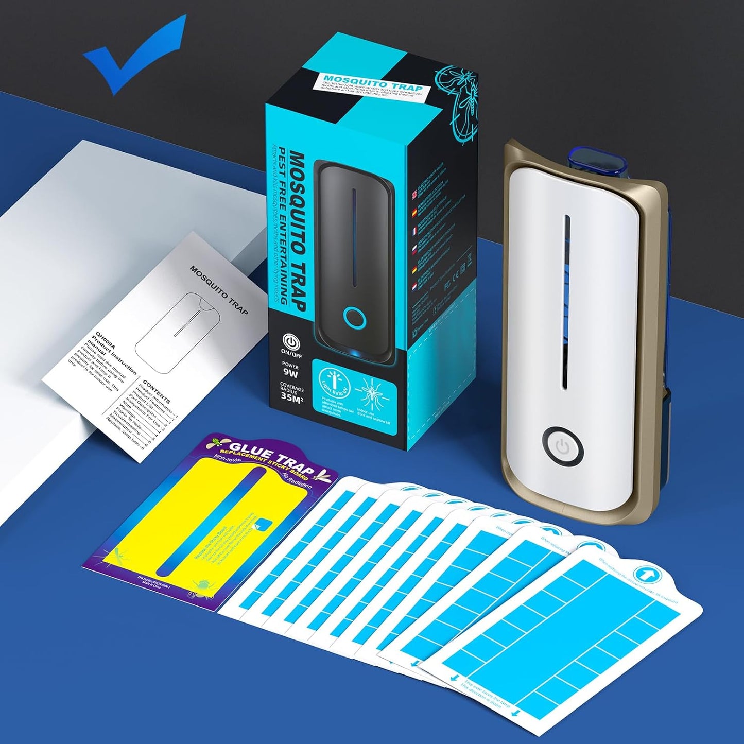 Fly Trap Indoor, Plug in Fruit Fly Traps for Indoors(1 Device + 10 Refills),Gnat Light Traps for House Indoor Bug Zapper, Gnat Killer Indoors Catcher for Home Office (White)