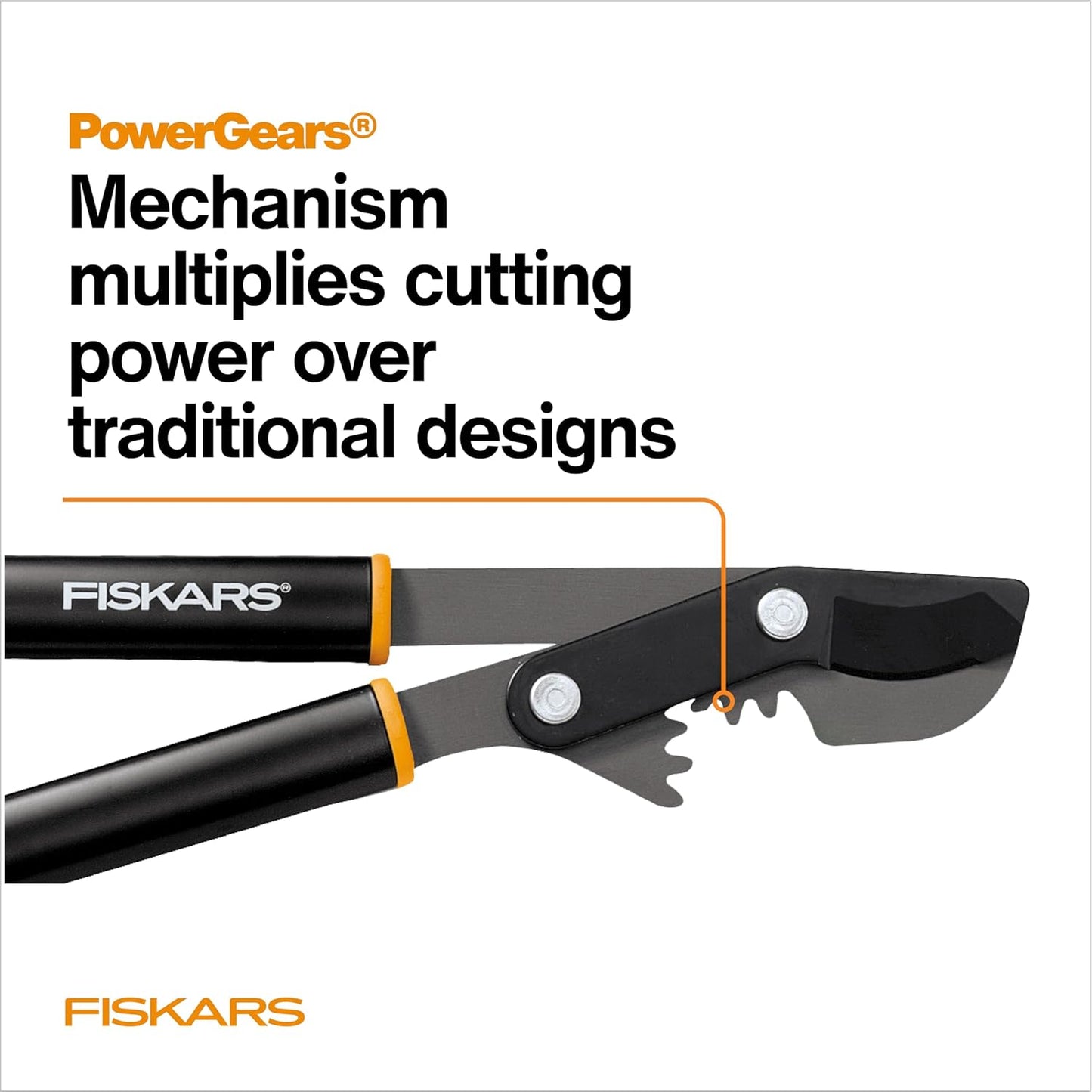 Fiskars 32-Inch PowerGear Loppers for Tree Trimming, Heavy-Duty, Sharp Bypass Steel Blade Tree Branch Cutter up to 2-Inch Diameter Cut Capacity, Hand Loppers