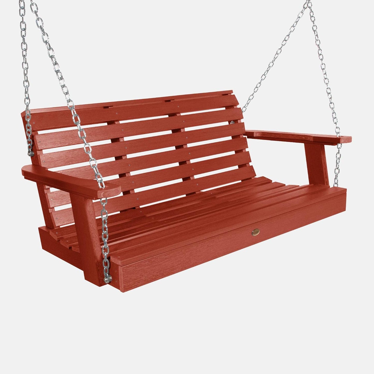 highwood Weatherly Porch Swing, 4 Feet, Rustic Red