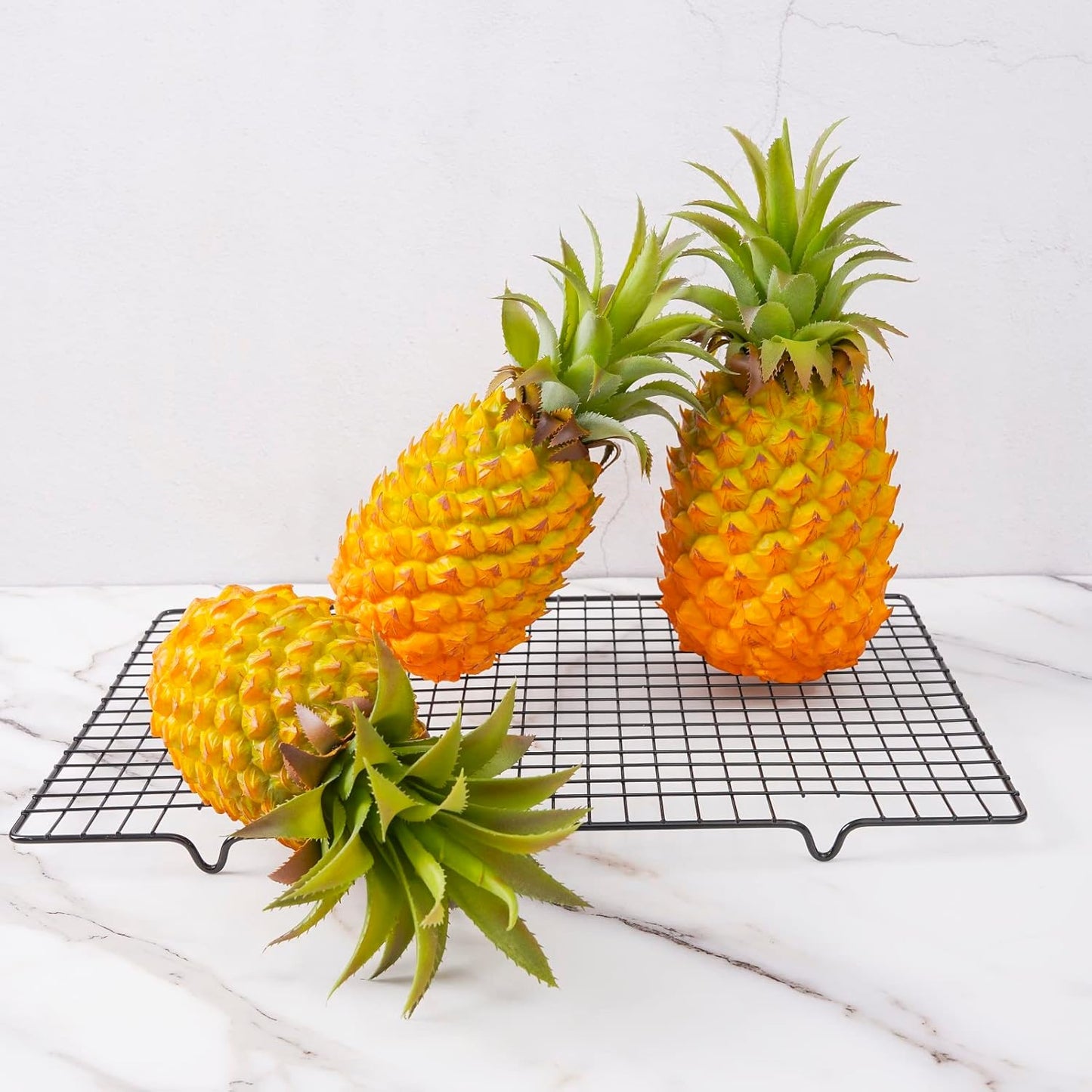 QIRMIZI Artificial Pineapple -Simulated Fruit Decoration, Lifelike Fake Fruit Model, Perfect for Home Decor, Kitchen, Party & Photography Prop – Realistic & Eco-Friendly,Yellow Small