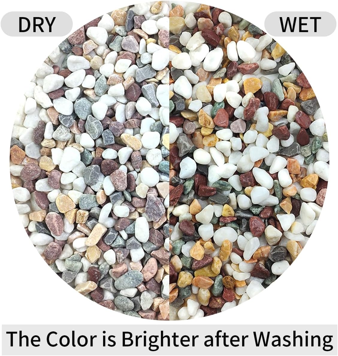 10 lbs Colorful Pebbles Pea Gravel for Landscaping, 3/8 Inch Decorative River Rocks for Plant Indoor Succulent Cactus Vase Garden and Plant Pots