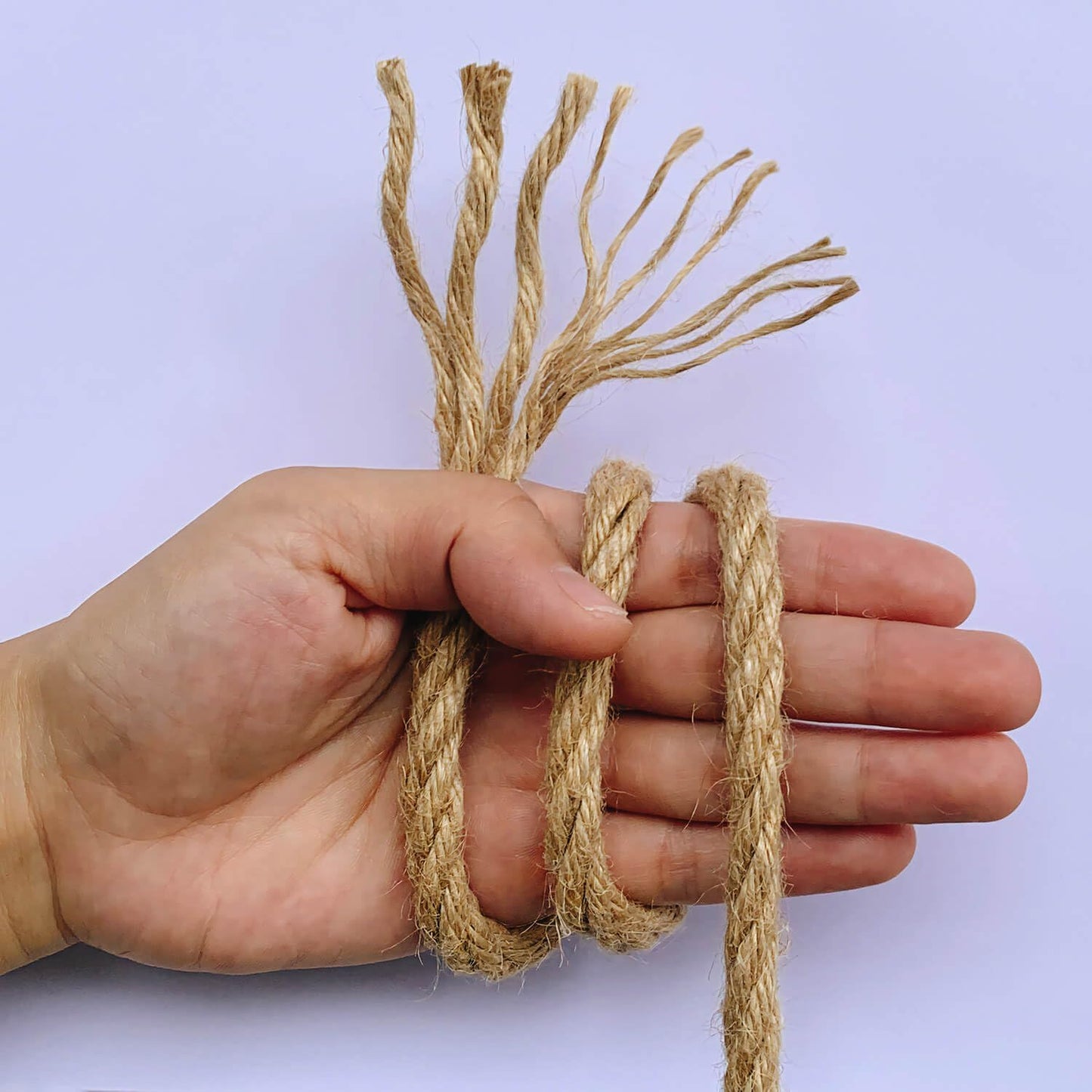 Jute Rope, 55 Feet 8mm Heavy Duty Twine - Perfect for Cat Scratching Posts, Crafts, Bundling, Gardening Decor and Hanging (8mm*55ft)