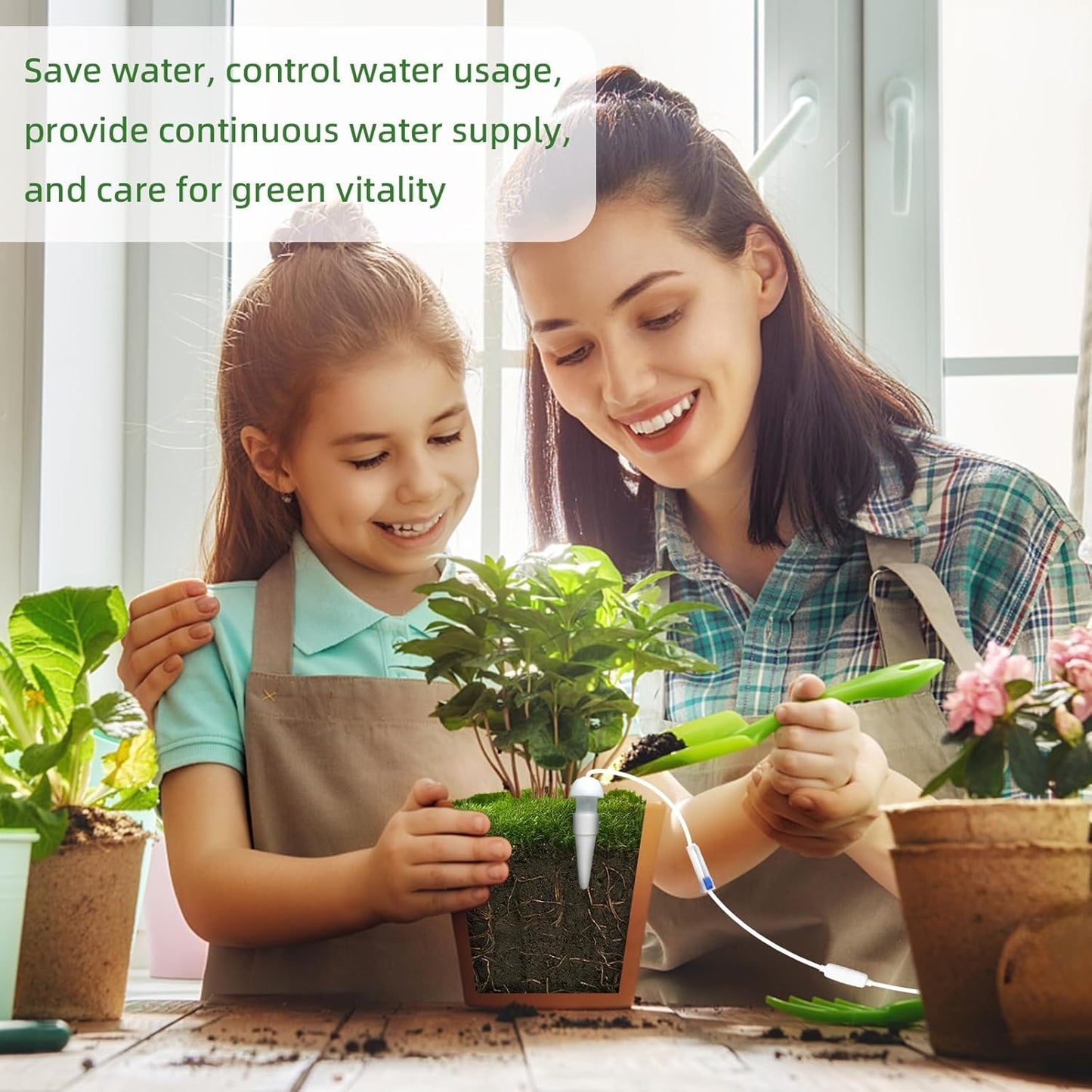 Plant Watering Seepage Devices, Insert into Soil, Self Watering Stakes for Indoor & Outdoor Plant, Automatic Irrigation (12 PCs)