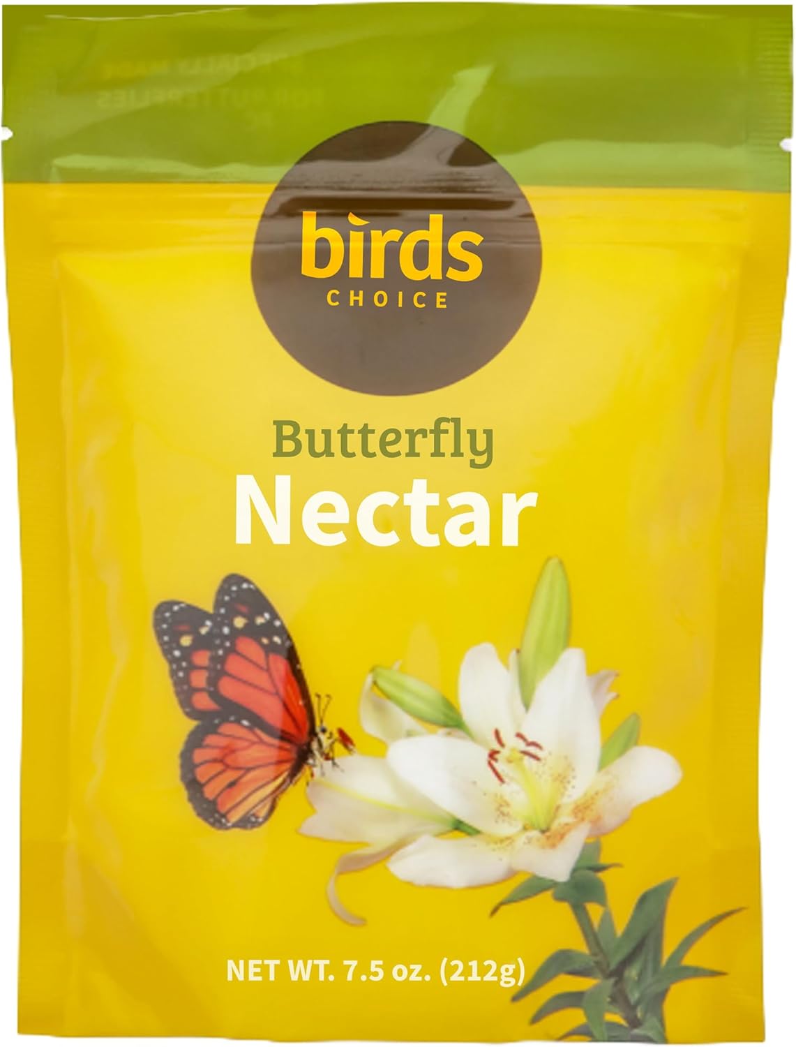Birds Choice Butterfly Feeder with 12 oz Nectar Capacity and Fruit Trays + Butterfly Nectar 7.5 oz Resealable Pouch (Makes Up to 6 Cups)