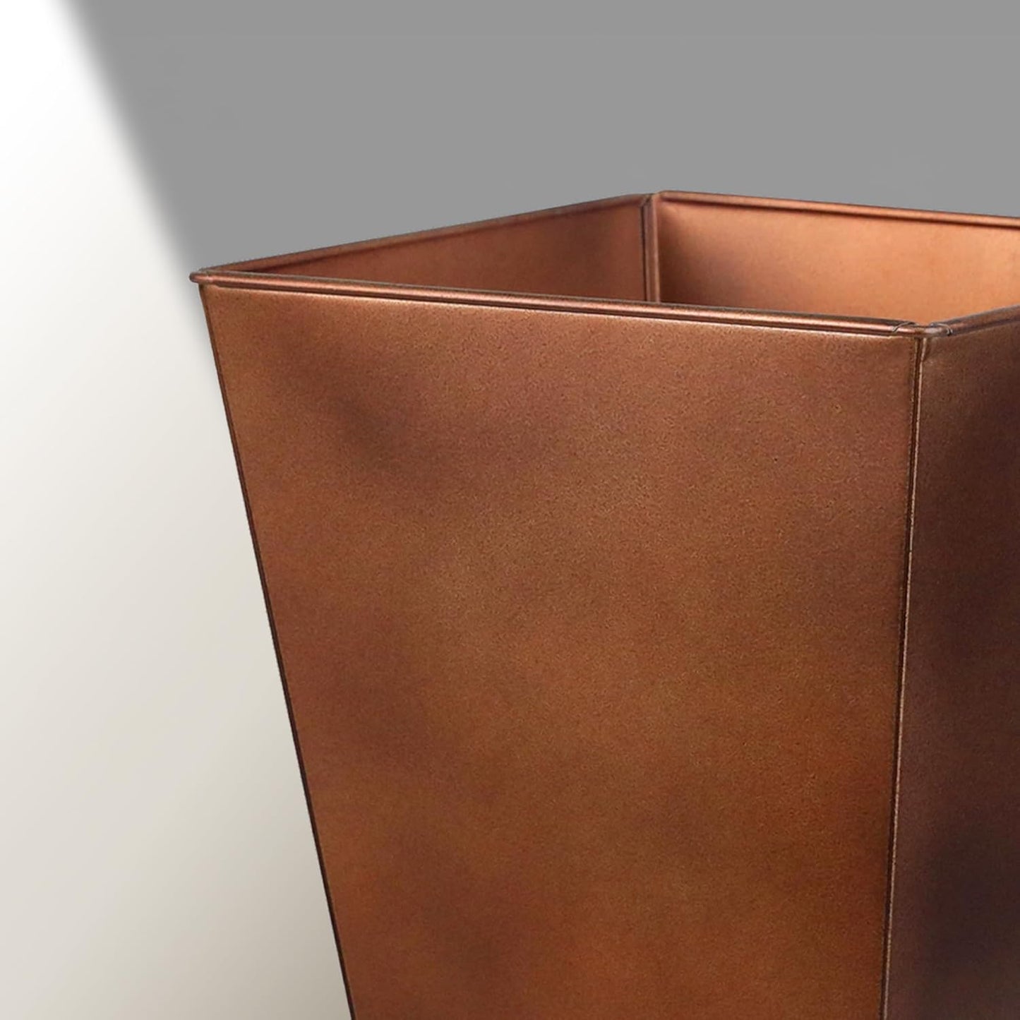 KOL 28''H. Tall Metal Planter with Insert, Set of 2, Galvanized Steel Planter Pots for Indoor & Outdoor Use, Decorative Flower Plant Pots for Front Porch, Patio, Deck - Rust Color