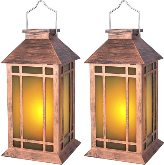 Afirst Solar Lantern Outdoor, Hanging Lights Decorative Outdoor Lighting Waterproof Umbrella Lights for Patio Garden, Table,Party Decor, 2 Pack