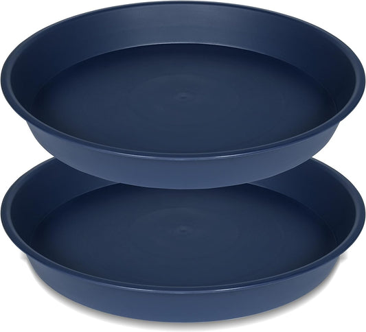 2 Pack of Bird Bath Bowl 12", 1.6" Depth, 10 12 inch Birdbath Bowls Dish Only for The Garden, Large Plant Saucer (12", Blue)